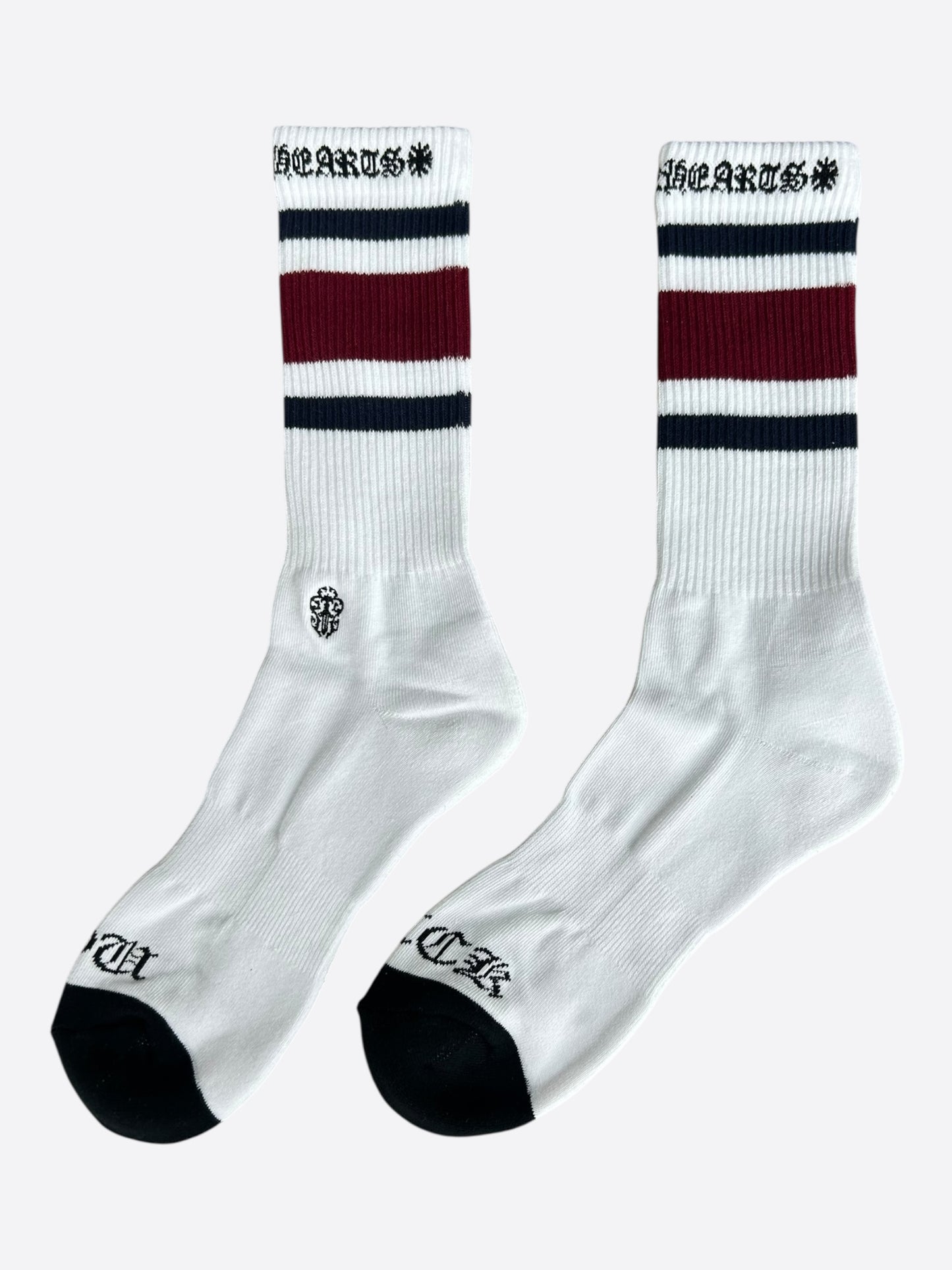 Chrome Hearts White & Multicolor Dagger Logo Socks