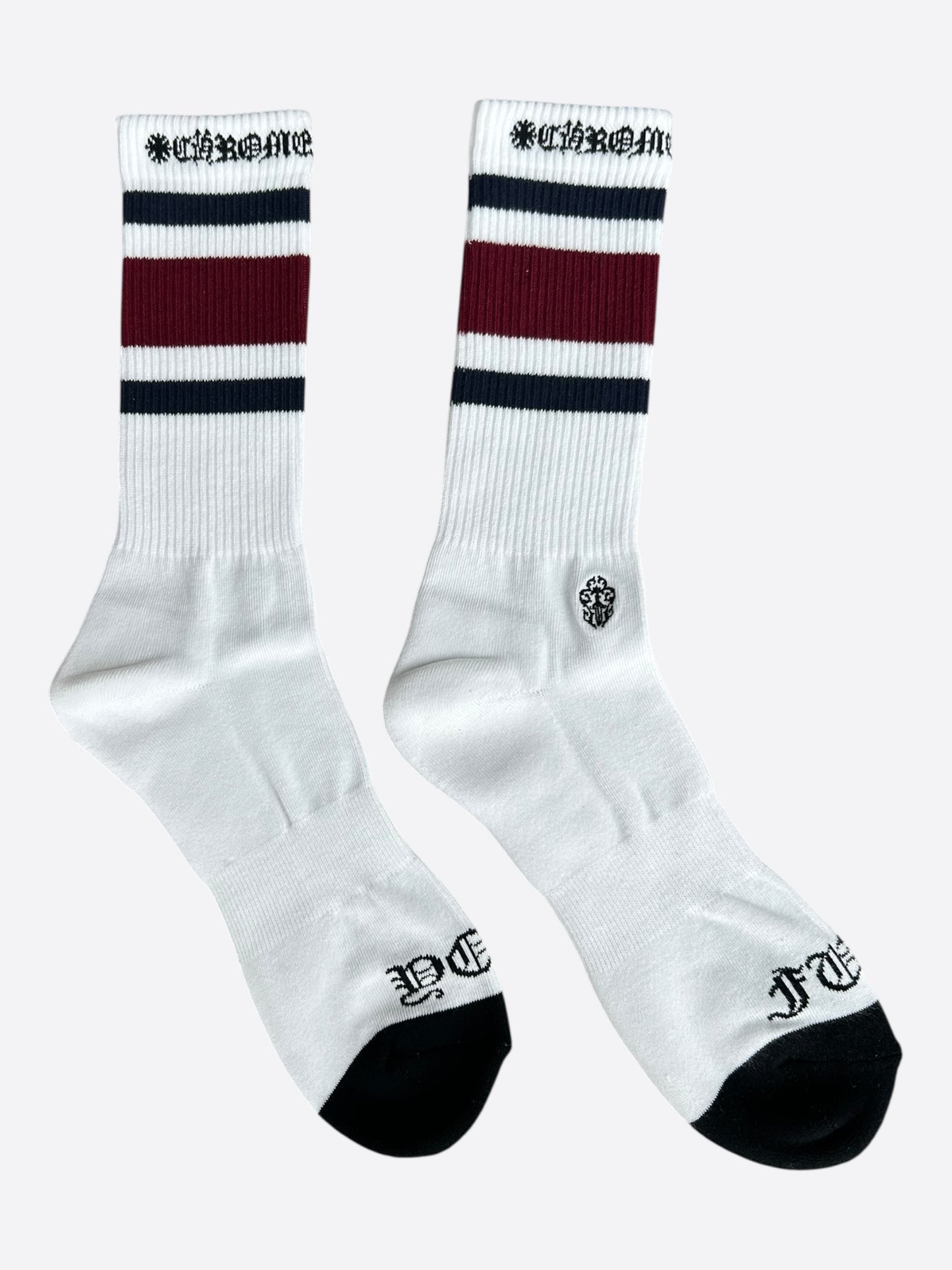 Chrome Hearts White & Multicolor Dagger Logo Socks