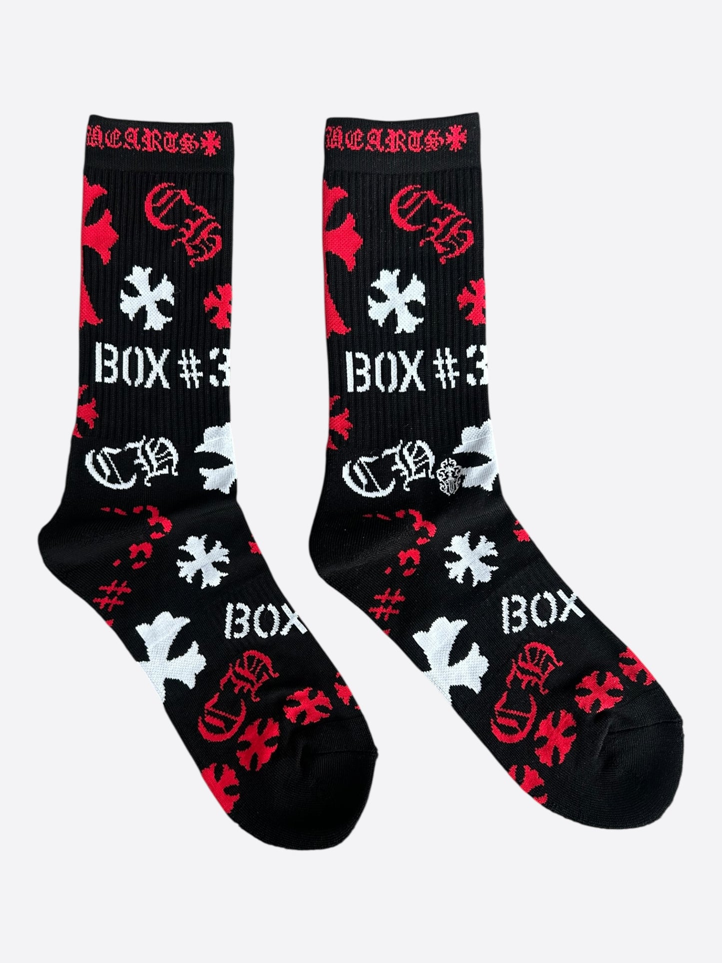 Chrome Hearts Black & Multicolor Stencil Logo Socks