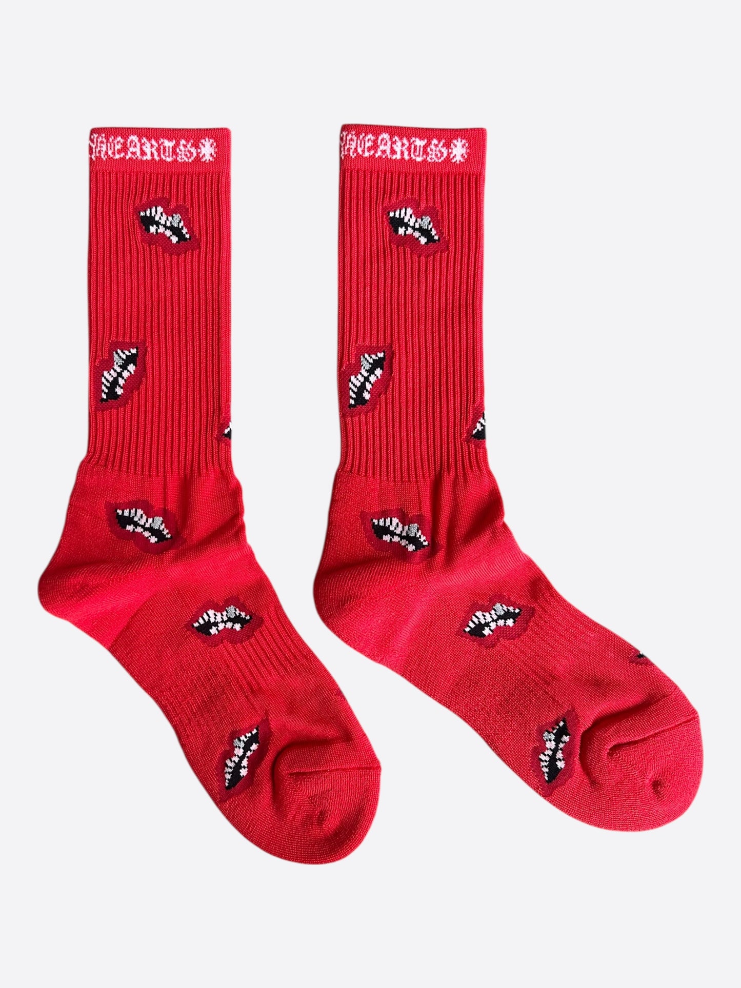Chrome Hearts Matty Boy Red Chomper Socks