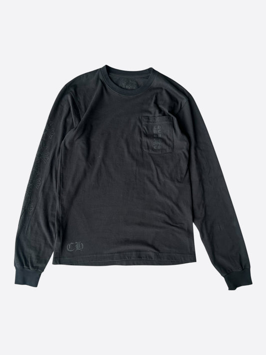 Chrome Hearts Black Miami Exclusive Cross Logo Longsleeve T-Shirt