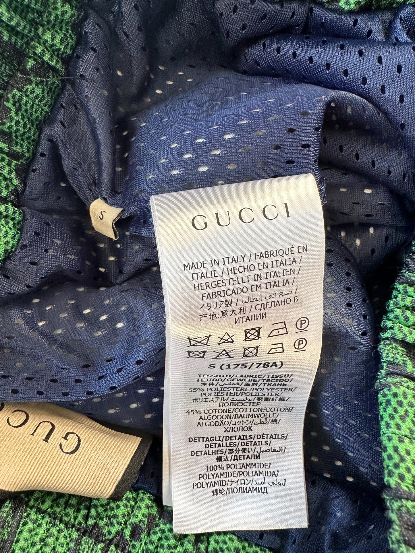 Gucci Green GG Monogram Striped Track Pants