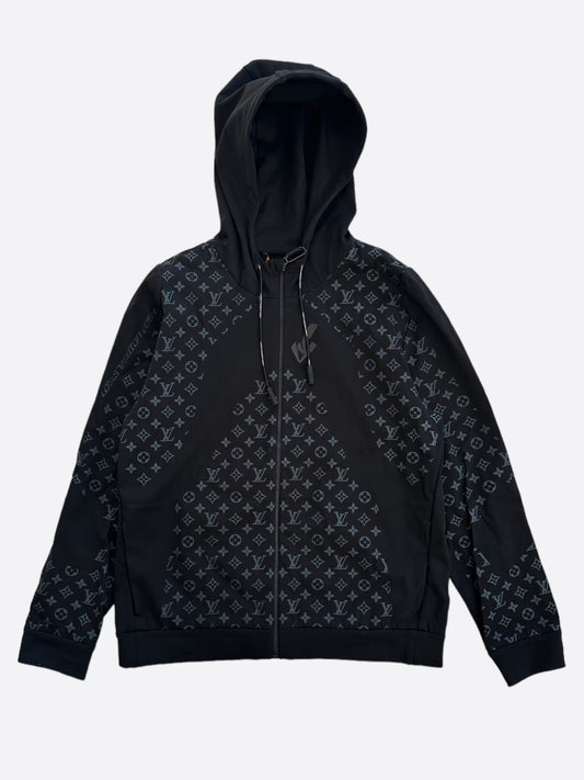 Louis Vuitton Black & Blue 2054 Heat Reflective Monogram Hoodie