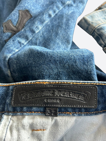 Chrome Hearts Levis Blue & Black Cross Patch Jeans