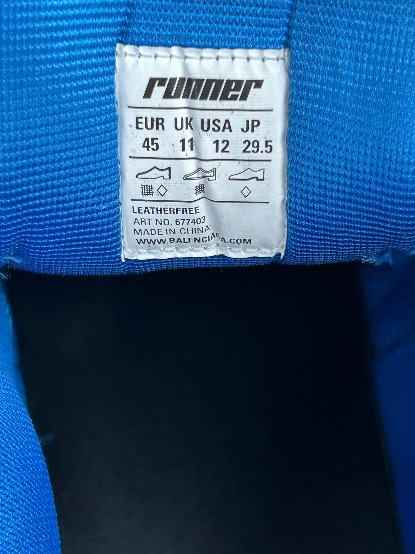 Balenciaga Blue & Orange Mesh Runner Sneakers