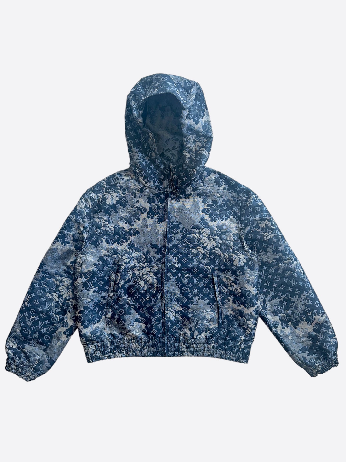 Louis Vuitton Blue Tapestry Monogram Windbreaker