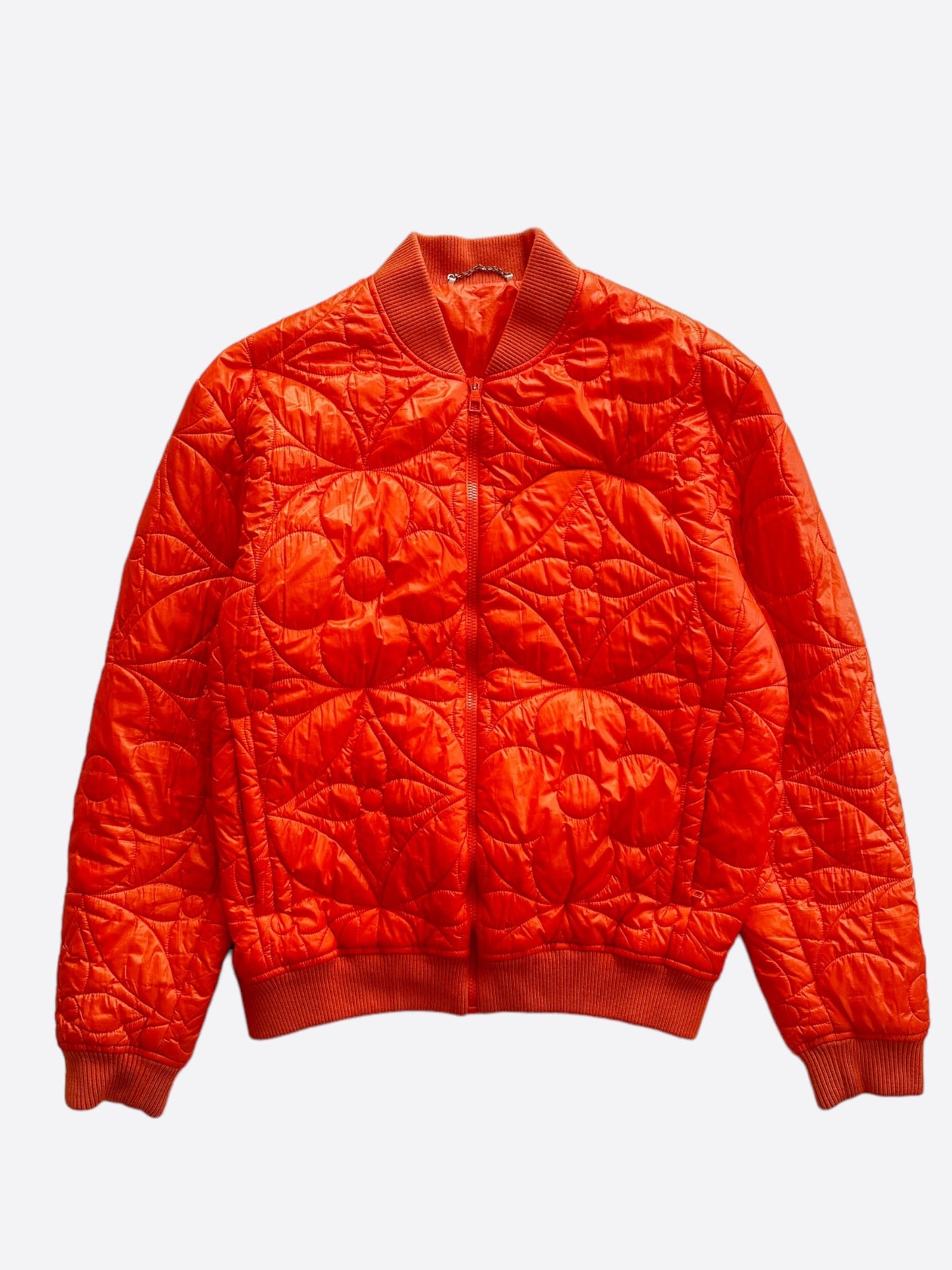 Louis Vuitton Orange Flower Monogram Bomber Jacket