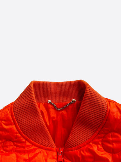 Louis Vuitton Orange Flower Monogram Bomber Jacket