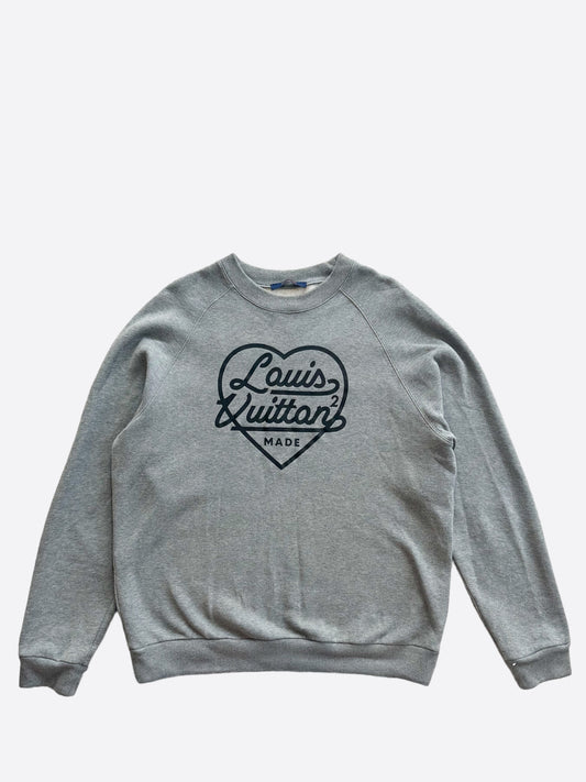 Louis Vuitton Nigo Grey Heart Logo Sweater