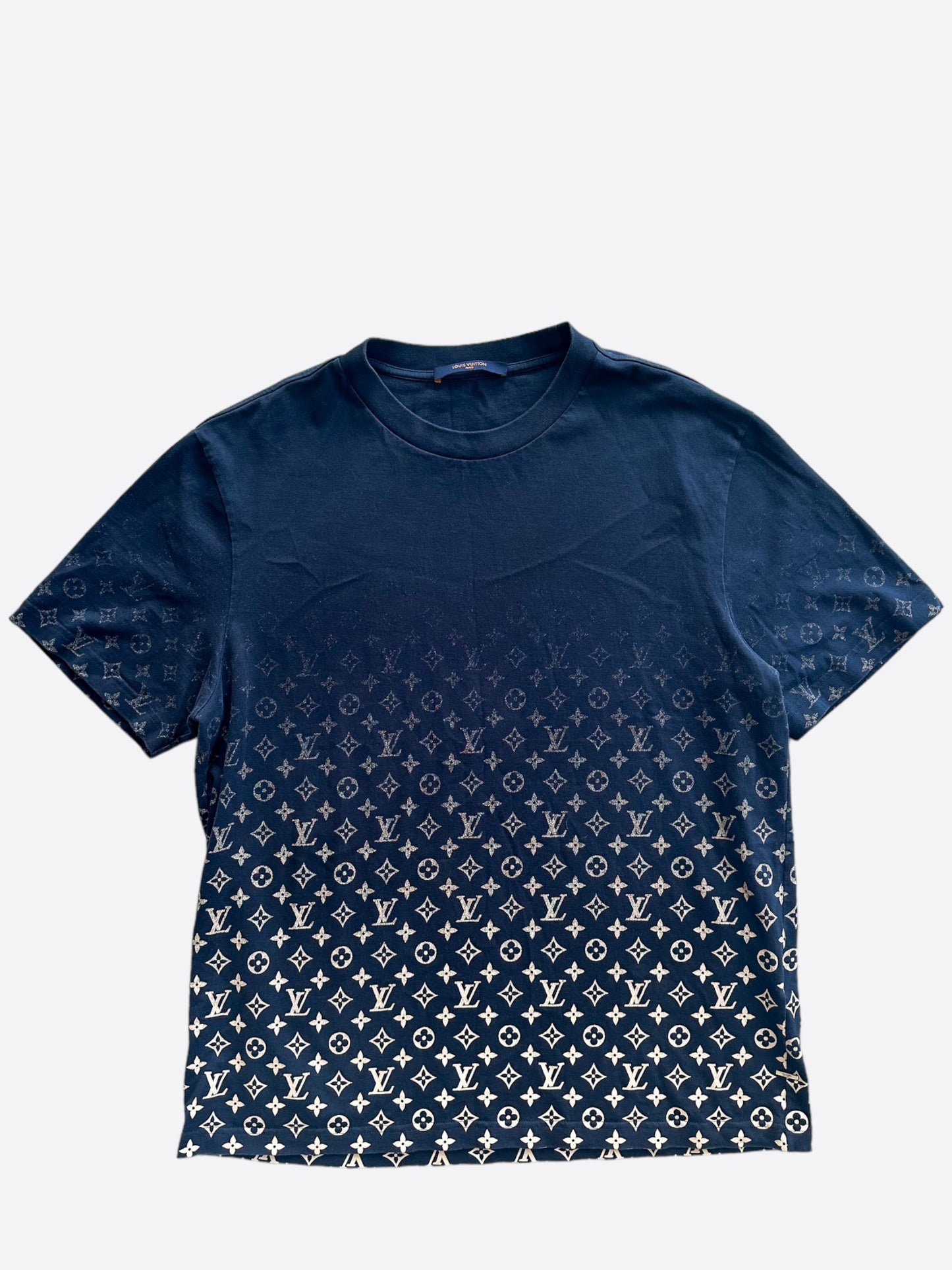 Louis Vuitton Blue & White Monogram Gradient T-Shirt