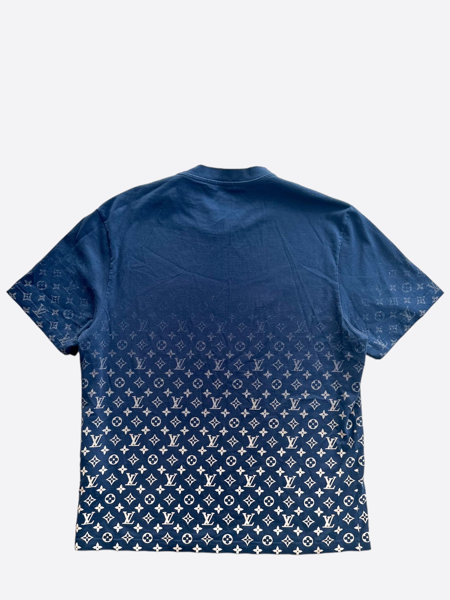 Louis Vuitton Blue & White Monogram Gradient T-Shirt