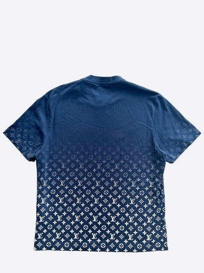 Louis Vuitton Blue & White Monogram Gradient T-Shirt