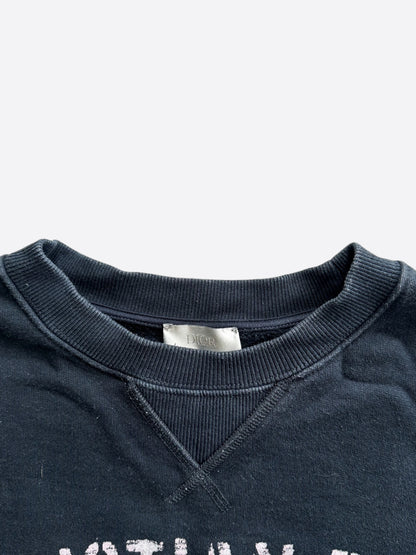 Dior Navy Faded Atelier Logo Sweater