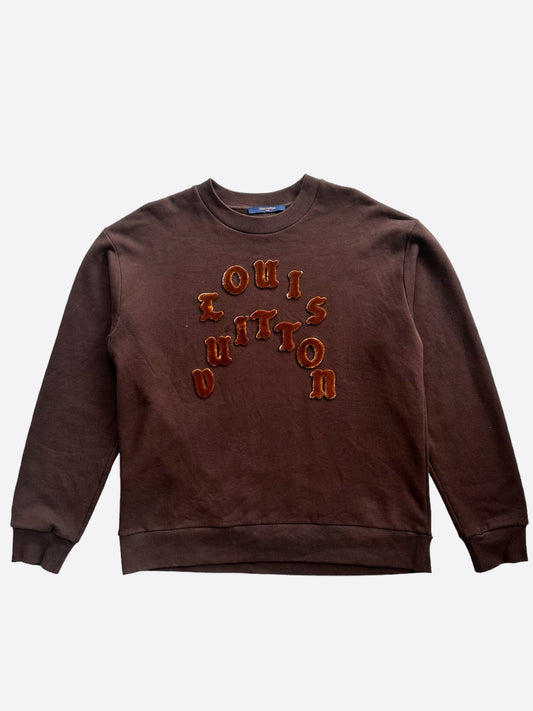 Louis Vuitton Brown Tuffetage Logo Sweater