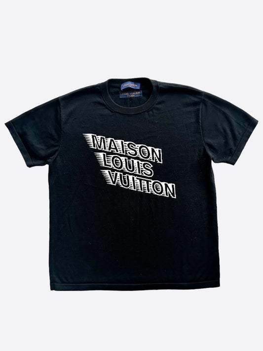 Louis Vuitton Black & White Maison Intarsia T-Shirt