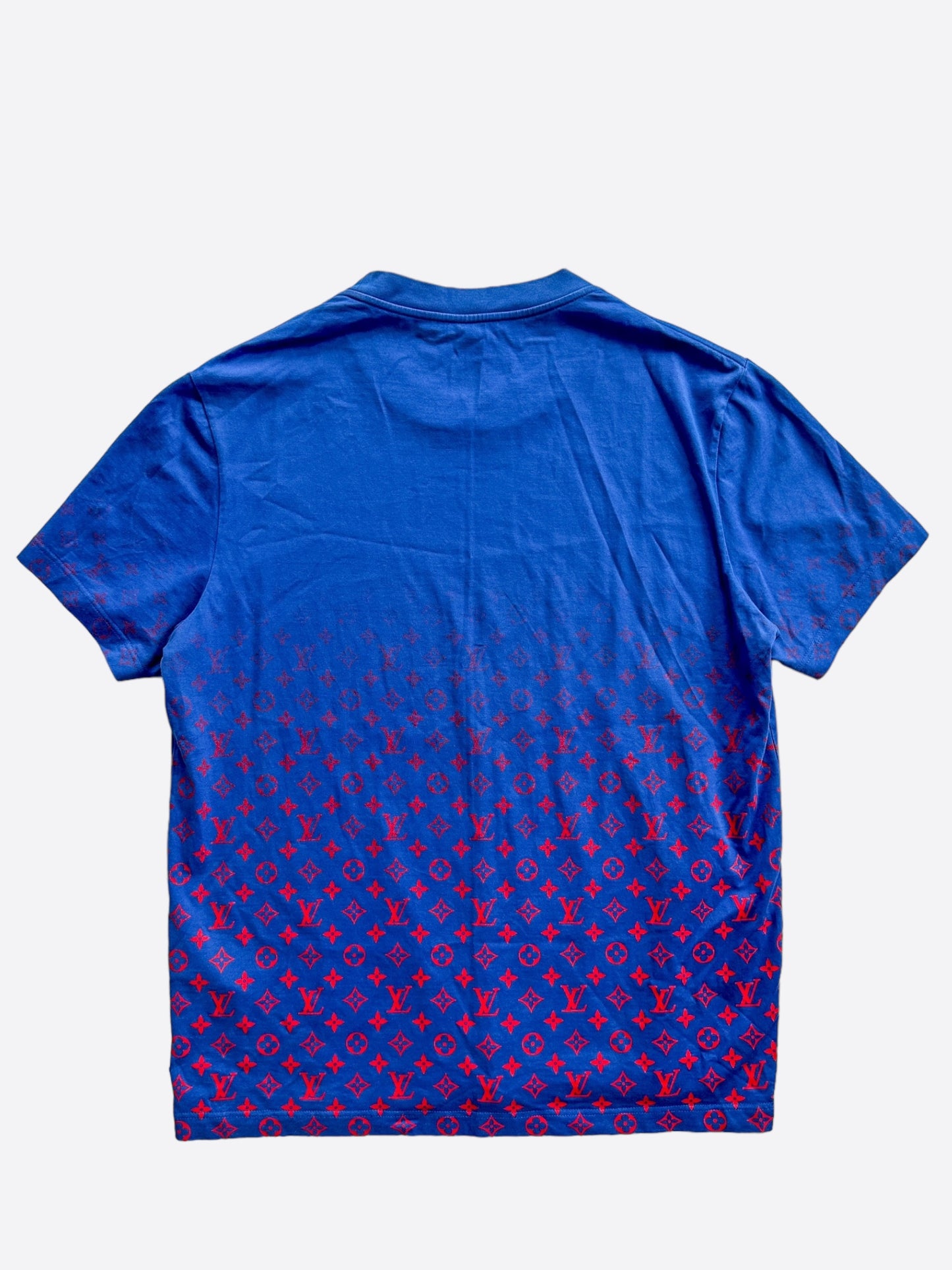 Louis Vuitton Blue & Red Monogram Gradient T-Shirt