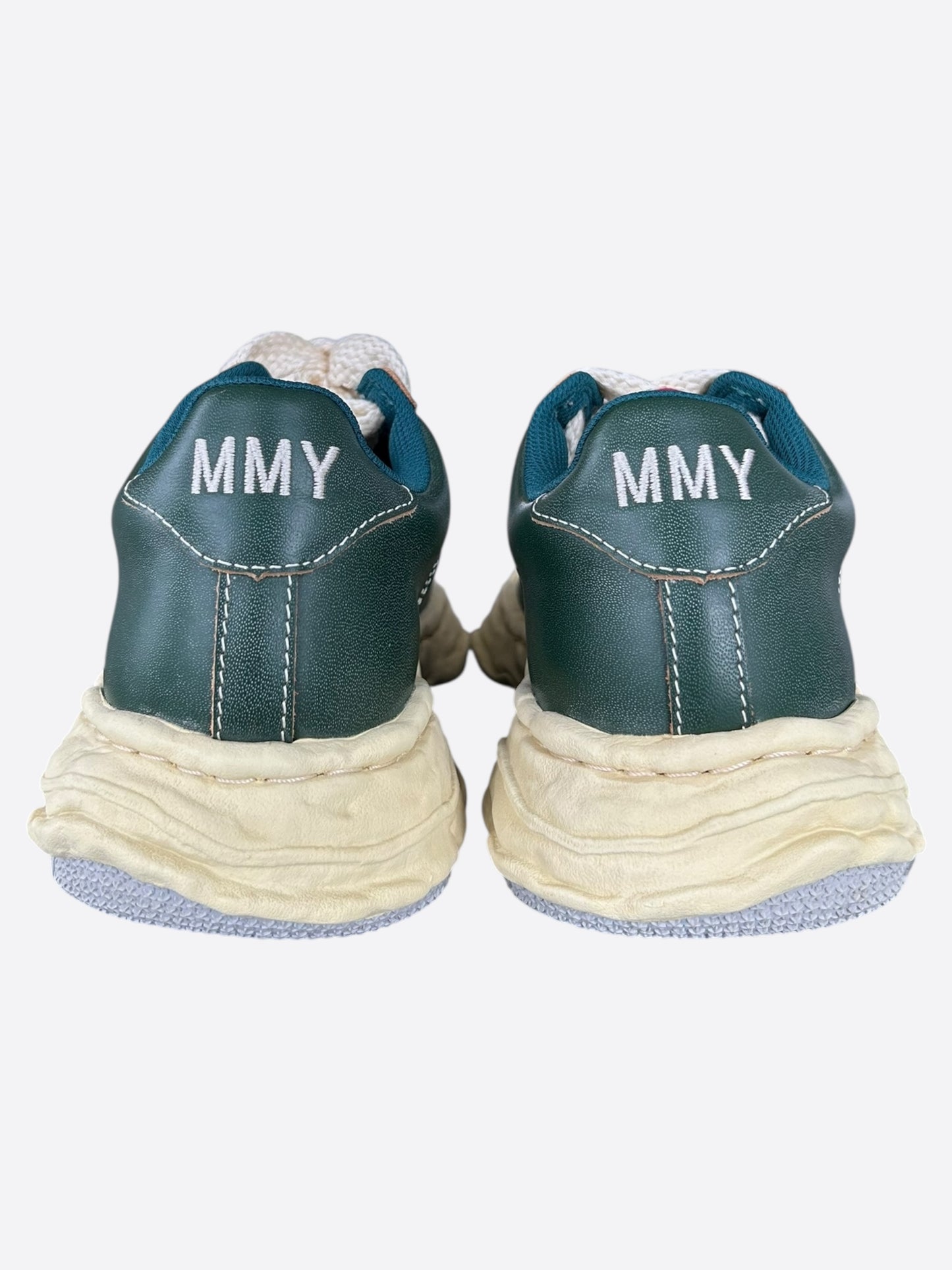 Maison Mihara Yasuhiro Aged Green & White Wayne Sneakers