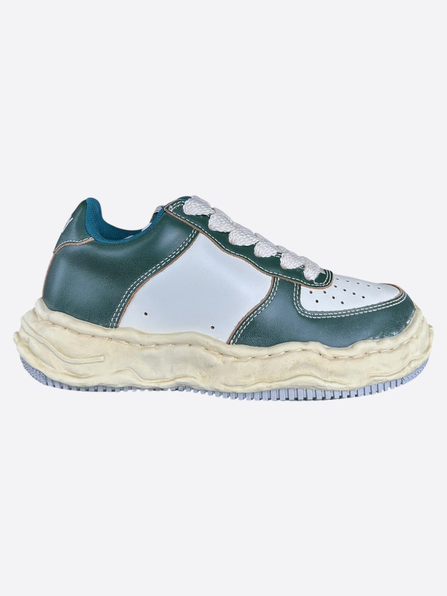 Maison Mihara Yasuhiro Aged Green & White Wayne Sneakers