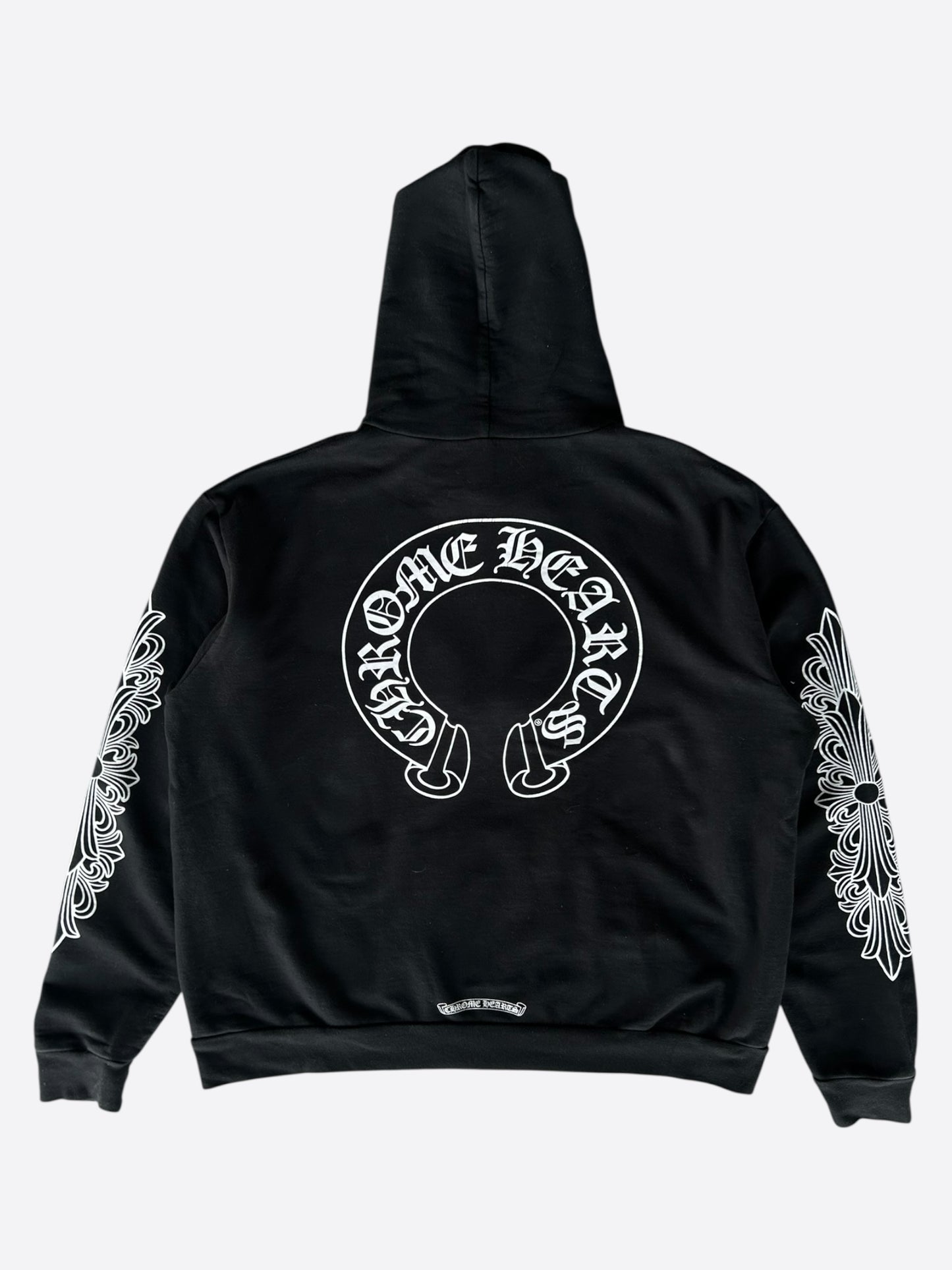 Chrome Hearts Black & White Horseshoe Logo Hoodie
