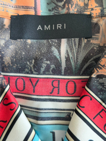Amiri Multicolor Jazz Hideaway Graphic Silk Button Up Shirt