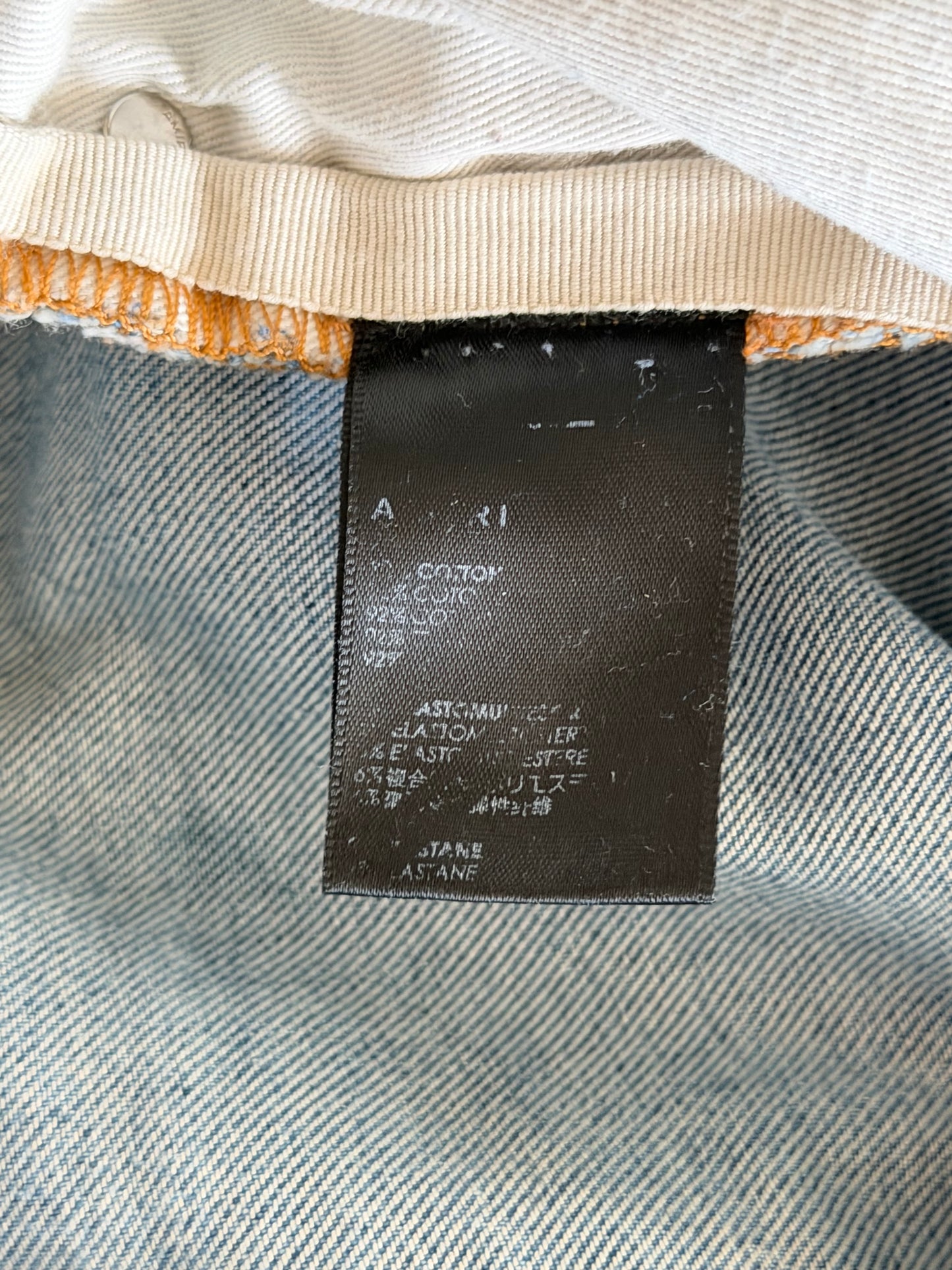 Amiri Clay Indigo Blue Denim Core Applique Logo Jeans