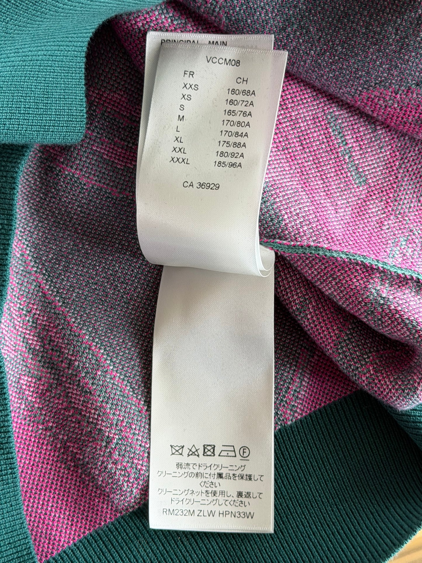 Louis Vuitton Green & Pink Logo Knitted Hoodie