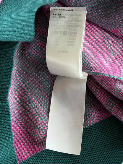 Louis Vuitton Green & Pink Logo Knitted Hoodie