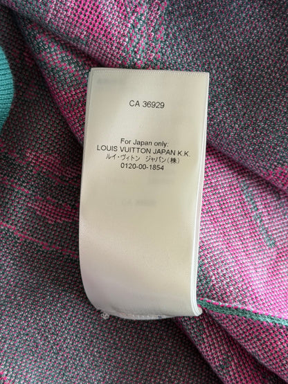 Louis Vuitton Green & Pink Logo Knitted Hoodie