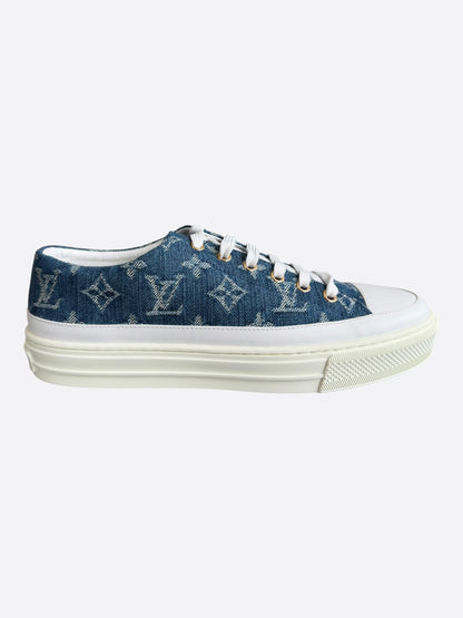 Louis Vuitton Blue Denim Monogram Stellar Sneakers