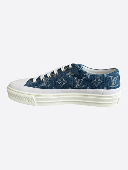 Louis Vuitton Blue Denim Monogram Stellar Sneakers