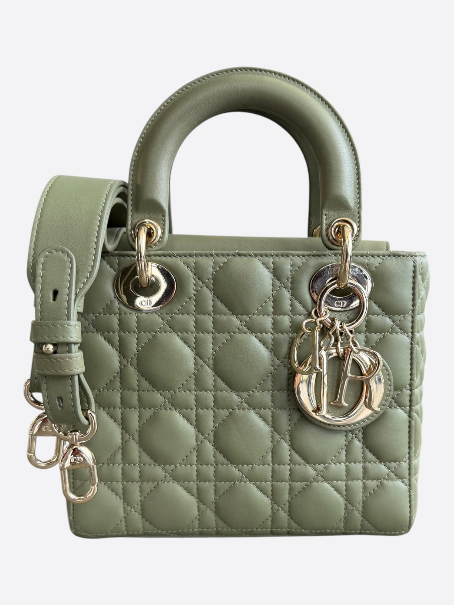 Dior Olive Medium Lady Dior Bag