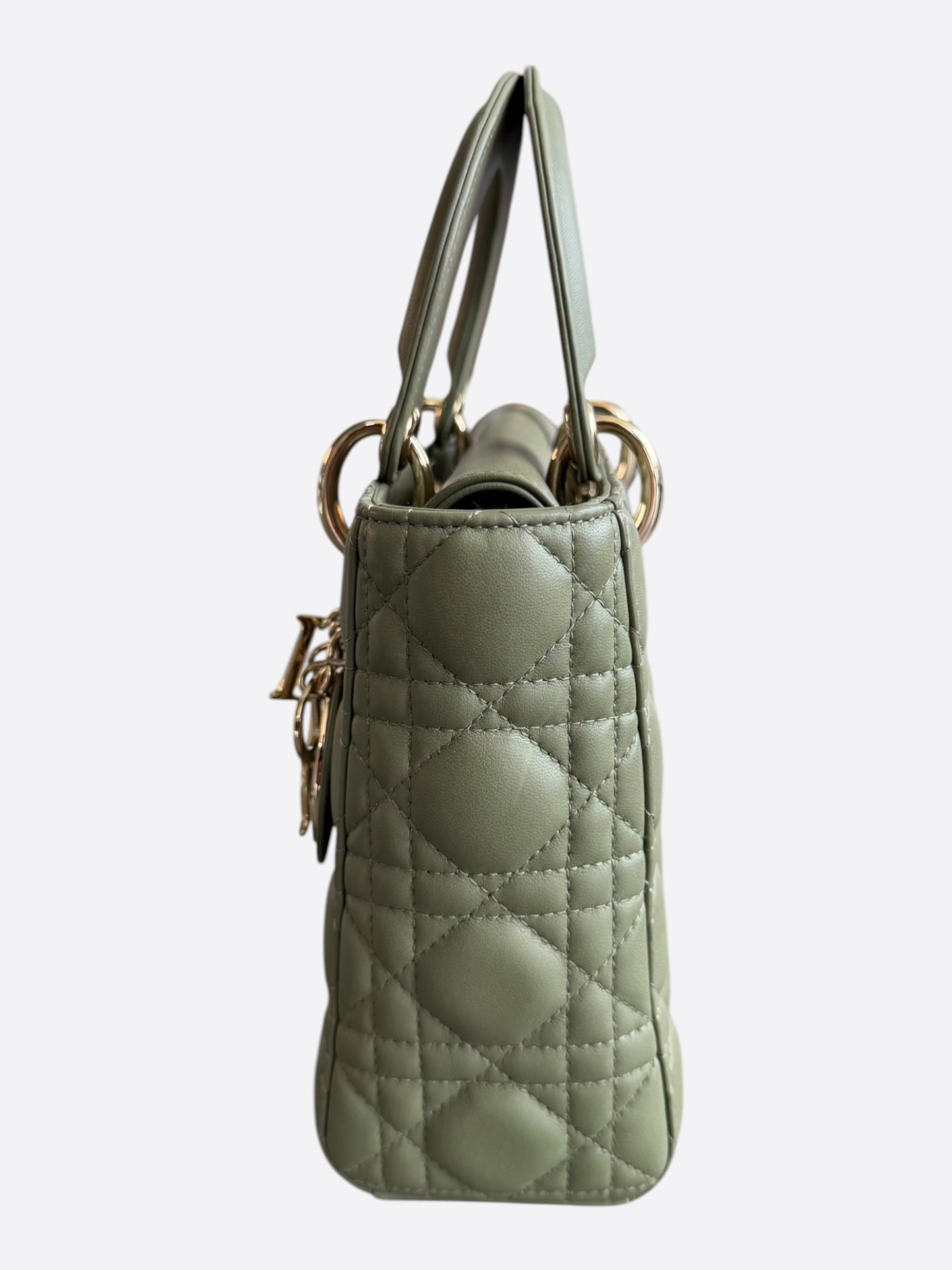 Dior Olive Medium Lady Dior Bag