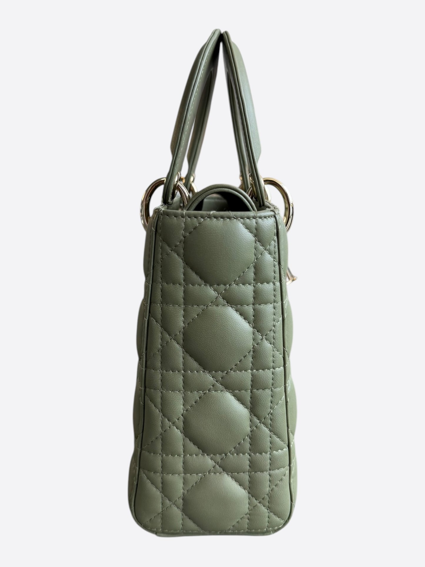 Dior Olive Medium Lady Dior Bag