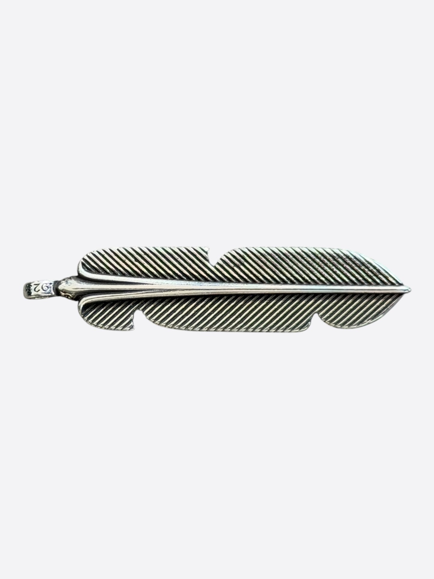 Chrome Hearts Silver Feather Pendant