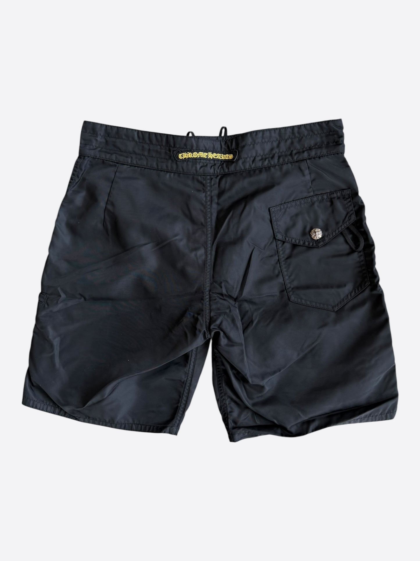 Chrome Hearts Black & Yellow Patch Swimshorts