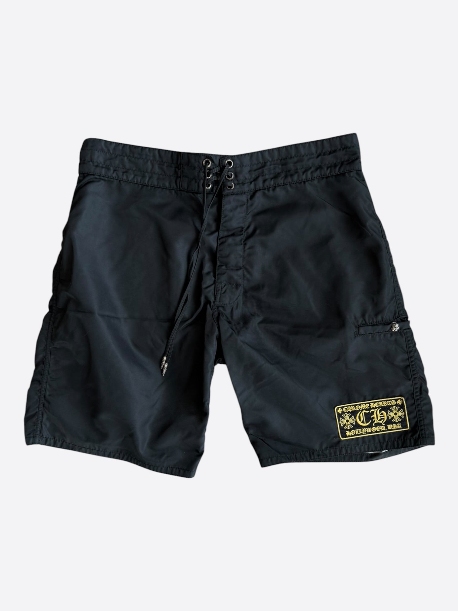 Chrome Hearts Black Triple Cross Patch Paper Jam Shorts – Savonches