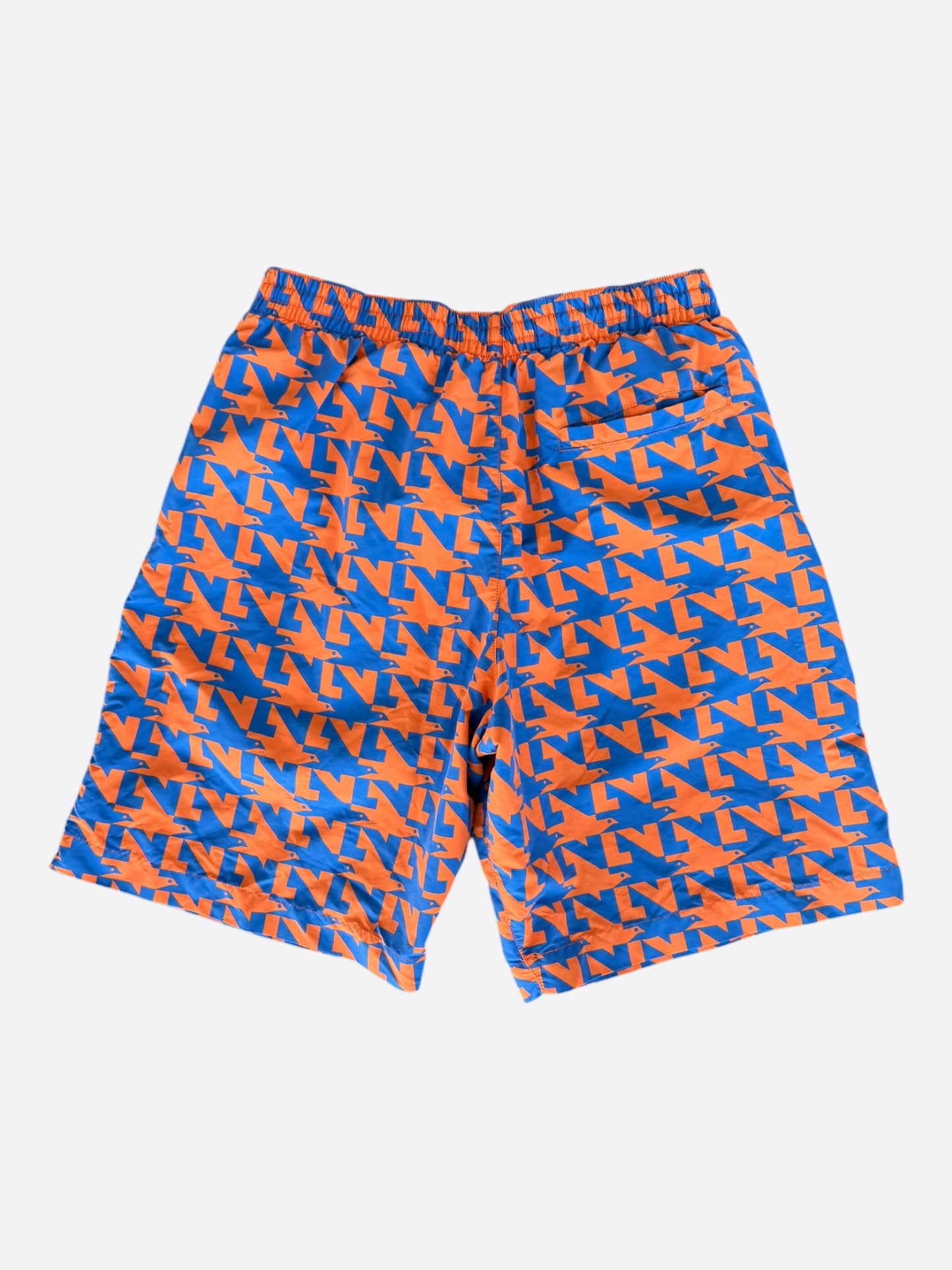 Louis Vuitton Blue & Orange Dove Print Swimshorts