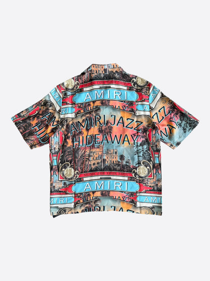 Amiri Multicolor Jazz Hideaway Graphic Silk Button Up Shirt
