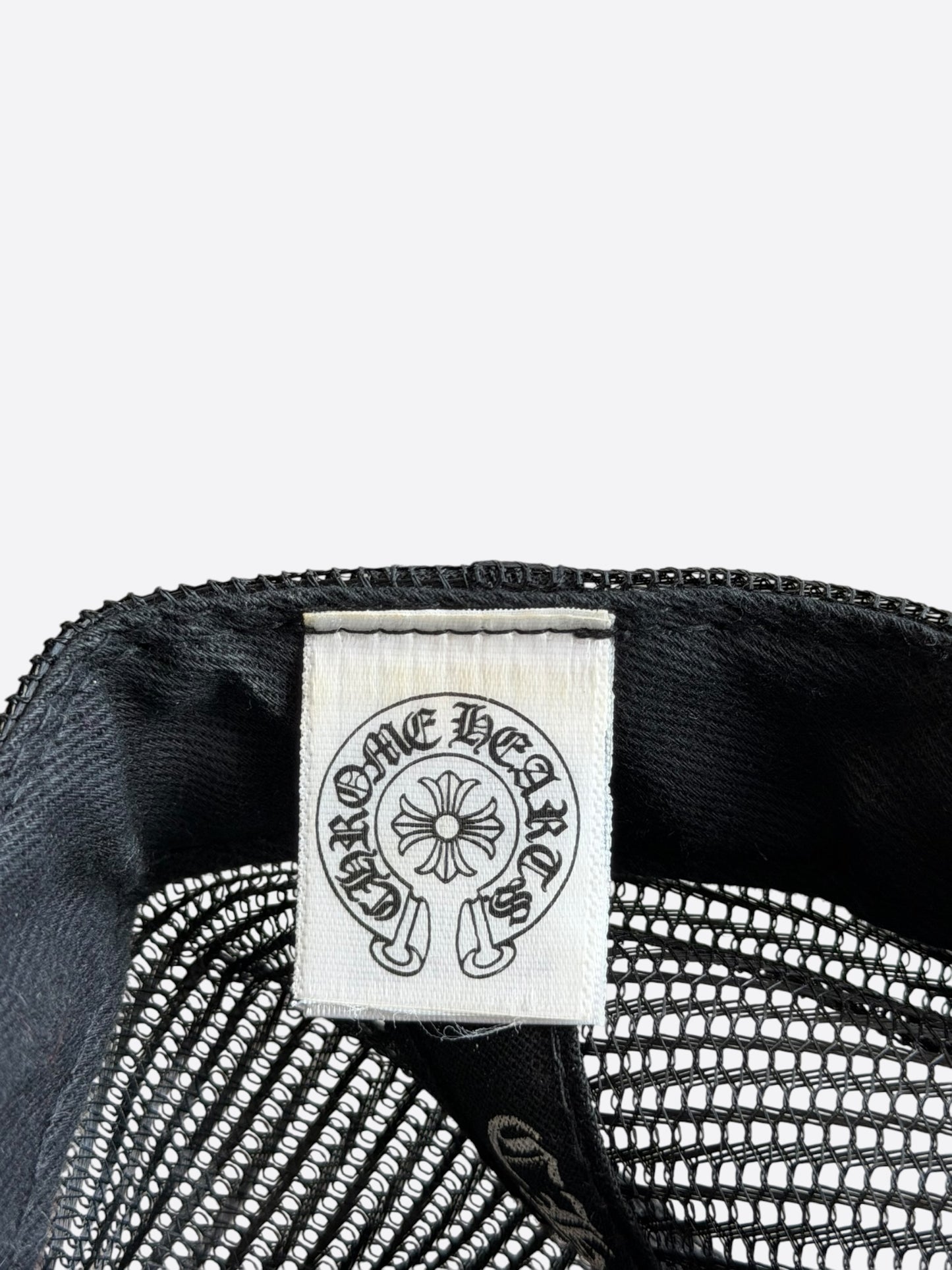 Chrome Hearts Black & White Hollywood Trucker Hat