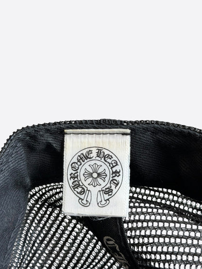 Chrome Hearts Black & White Hollywood Trucker Hat