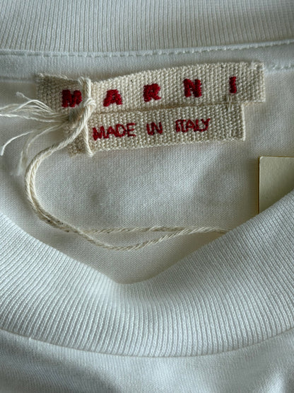 Marni White & Blue Logo T-Shirt