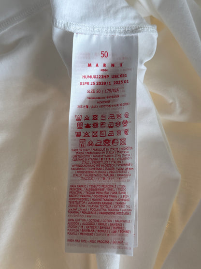 Marni White & Blue Logo T-Shirt