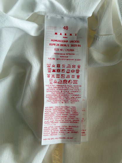 Marni White & Blue Logo T-Shirt