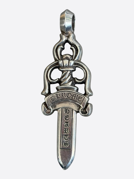 Chrome Hearts Silver Large Dagger Pendant
