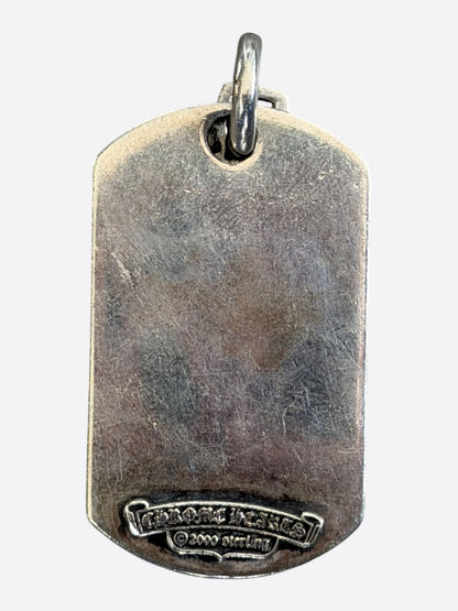 Chrome Hearts Silver Dagger Dog Tag Pendant