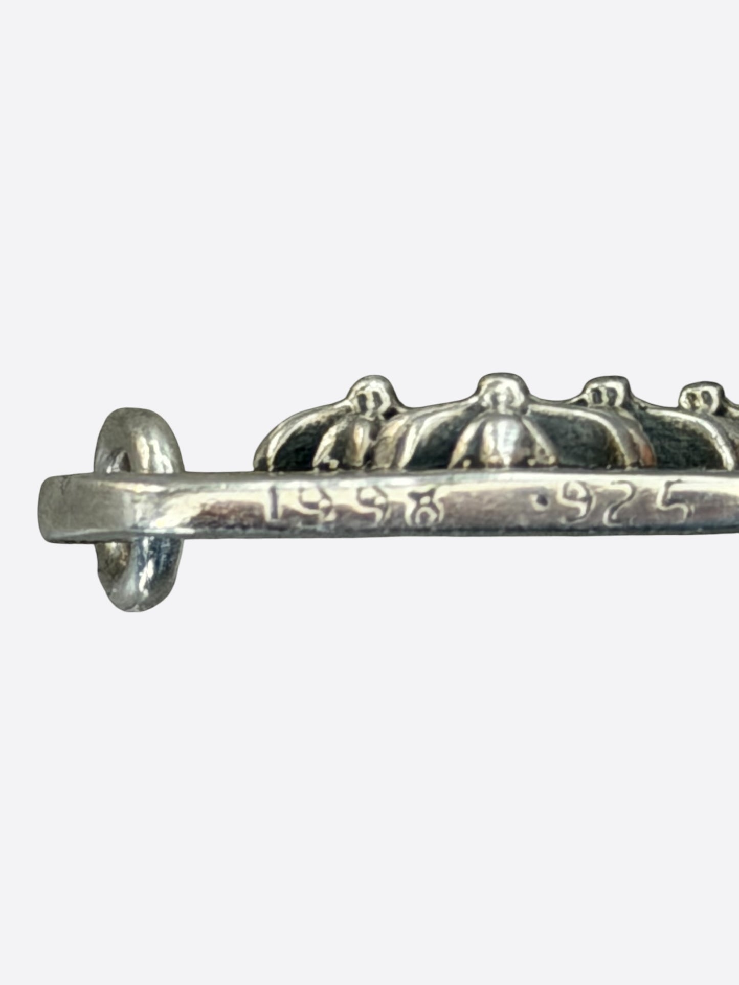 Chrome Hearts Silver Cemetery Cross Dog Tag Pendant
