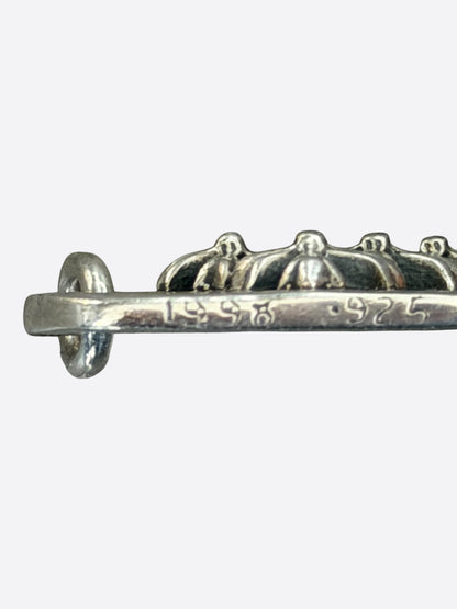 Chrome Hearts Silver Cemetery Cross Dog Tag Pendant