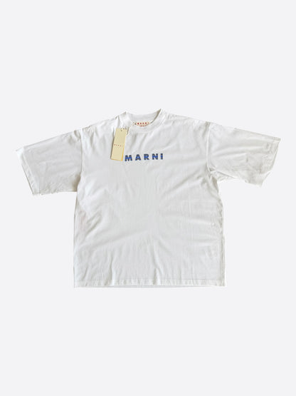 Marni White & Blue Logo T-Shirt