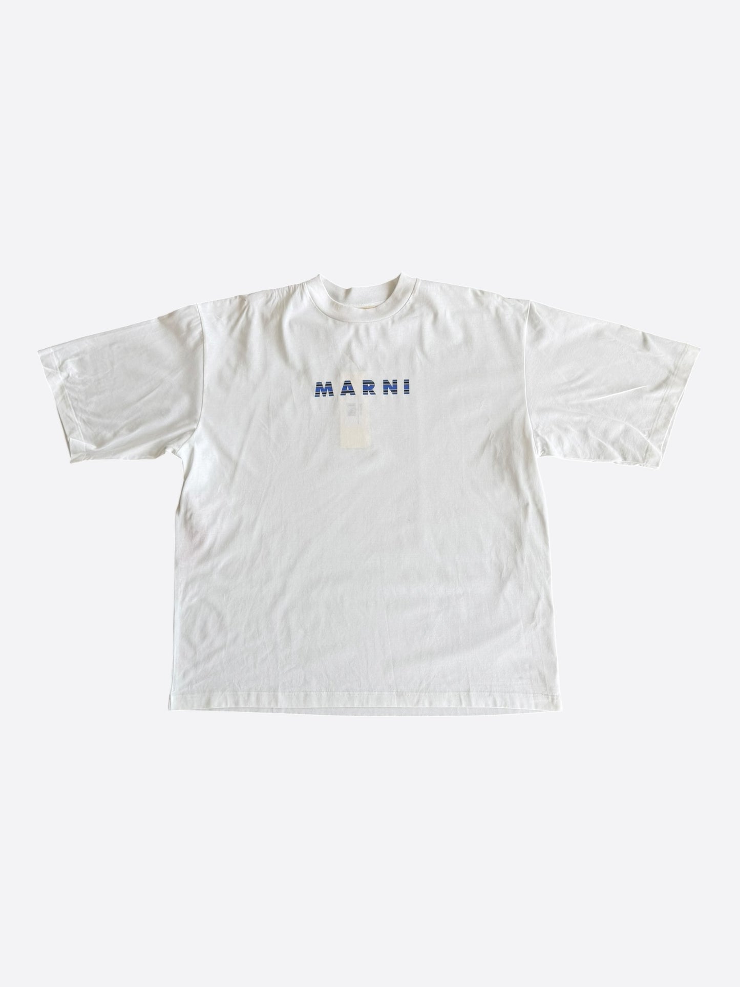 Marni White & Blue Logo T-Shirt