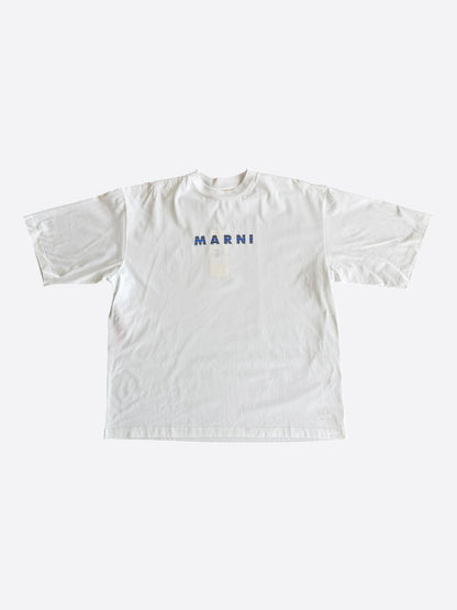 Marni White & Blue Logo T-Shirt